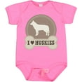 thumbnail image 3 of Inktastic Husky Dog I Love Huskies Boys or Girls Baby Bodysuit, 3 of 5