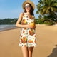 thumbnail image 3 of Easygdp Thanksgiving With Turkey para Vestido Transpirable de Mujer, Vestido Suelto de Manga Corta con Pliegues y Bolsillos para el Verano, 3 of 7