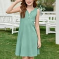 thumbnail image 2 of Girls Summer Sleeveless Dress Kid Princess Flower Beach Sundress for Girls Size 7-8, 2 of 6