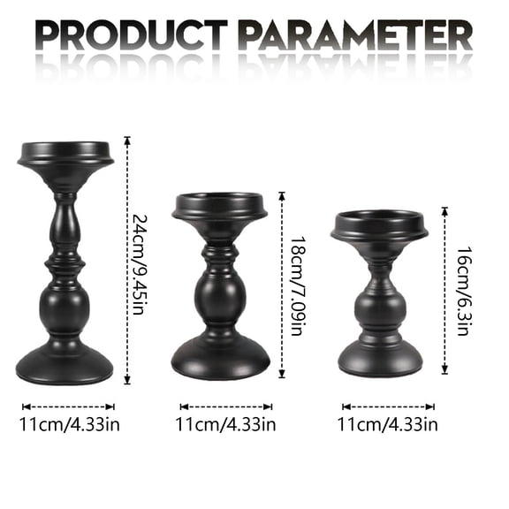 Clearance Under $5.56! 1PC Halloween Black Candle Stand, Retro Metal Tealight Holder for Table Centerpiece, Metal, (One Size, B)