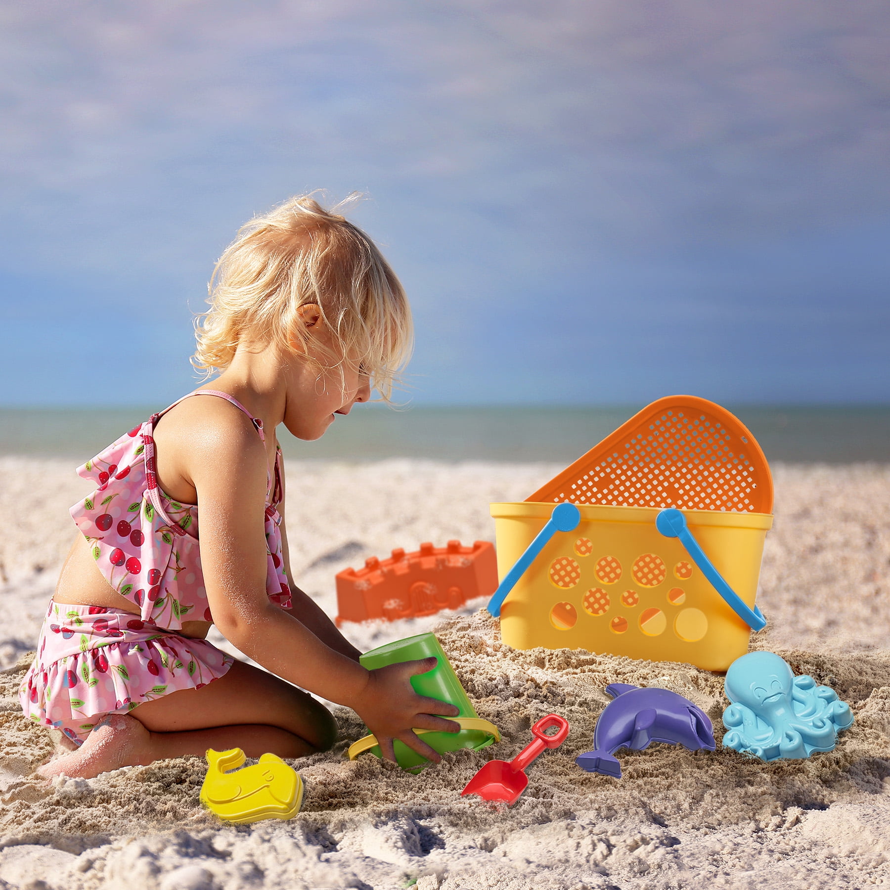 8PC Beach Basket Set