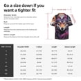 thumbnail image 5 of Kdxio Men's Hawaiian Shirt for Men Short Sleeve Shirt Colorful Wolf Head A Summer Casual Holiday Beach Button Down T-Shirts, 5 of 5
