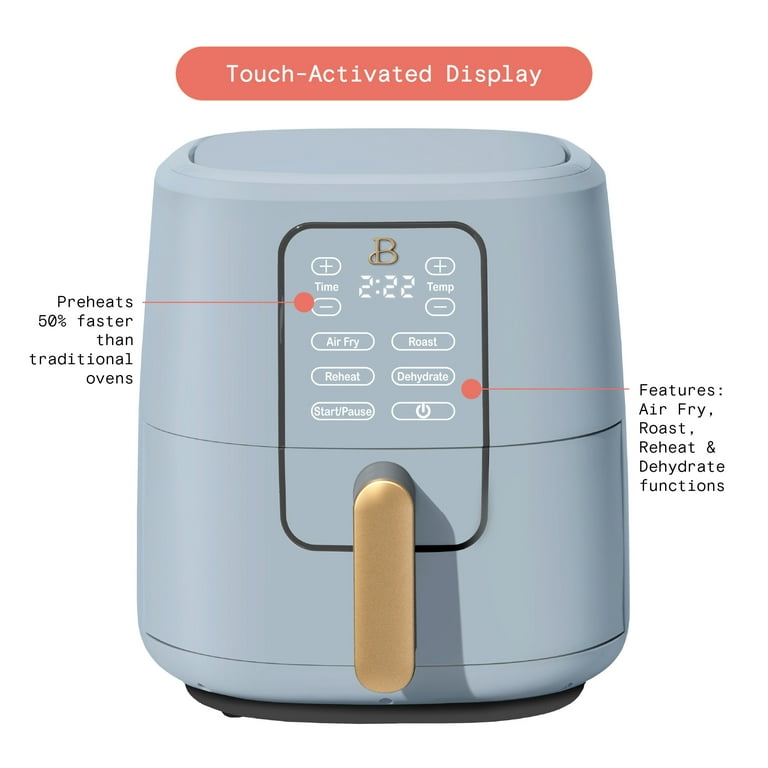 Beautiful 6-Quart Air Fryer with TurboCrisp Technology and Touch-Activated  Display, White Icing by Drew Barrymore