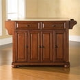 thumbnail image 2 of Pemberly Row 2-Drawer Traditional Wood Top Kitchen Island in Cherry, 2 of 7