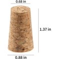 thumbnail image 2 of 15 Pack Natural Soft Wood Corks, Tapered Cork Wooden Beer Bottle Stopper for Wine Making Craft, Leakproof, 2 of 5