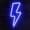 LIGHTNING BLUE, variant on Bolt Neon Signs,     Bolt Light with /Off ,  Neon Sign for Wall Decor,   Signs, Neon Lights for , Gaming Room Setup
