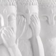 thumbnail image 3 of Bouclair White Set of 3 Buddha Statues, 3 of 3