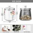 thumbnail image 2 of Yayeee Ashtray with Lid for Cigarette Smokeless Stainless Steel Home Ash Holder, Colorful Flower, 2 of 7