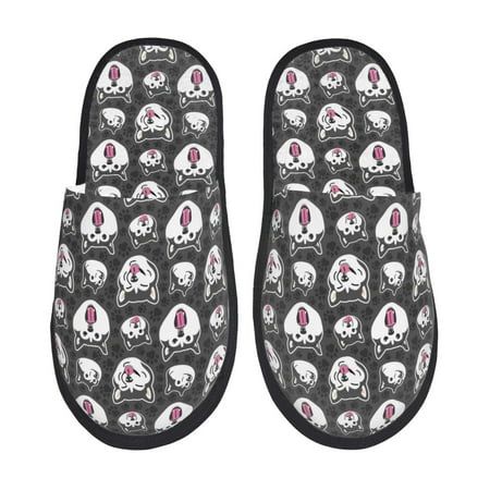 Balery HUSKY Face Slient Indoor Furry Fleece Comfort House Shoes Soft Non-Slip Home Shoes Cotton slippers House Slippers-- Medium