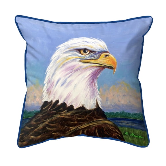 Betsydrake SN1211 12 x 12 in. Eagle Portrait Indoor & Outdoor Pillow - Small