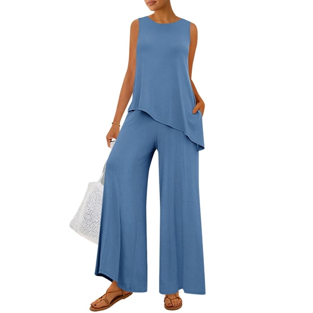 Conjunto Coordinado PRETTYGARDEN de 2 Piezas para Ropa Casual Azul XXL