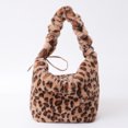 thumbnail image 4 of Bolso Hombro Mujer Felpa Bolsos Con Leopardo Gran Capacidad, 4 of 9