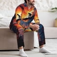thumbnail image 7 of Sikiie Sunset Surfing Silhouette Mens Pajama Set, Soft Warm Long Sleeve Sleepwear, Cozy Button-Down Pjs for Men-XX-Large, 7 of 7