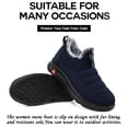 thumbnail image 3 of LANREMON Womens Snow Winter Boots Hiking Booties Non Slip Ankle Boots Waterproof Shoes for Women Navyblue Faux Fur Sneakers, 3 of 8