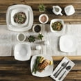 thumbnail image 6 of Gibson Home Zen Buffet Porcelain Square Dinnerware Set, Serves 6, White, 6 of 6