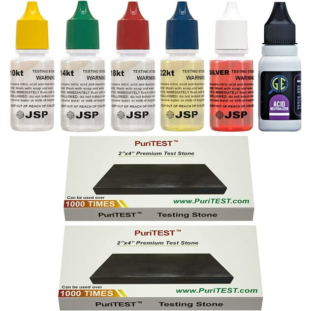 Gold Silver Jewelry Tester Appraisal Kit 10K 14K 18K 22K 24K Test