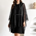 thumbnail image 2 of Lumtrix Women Lace Shawls and Wraps for Evening Dress Elegant Soft Sheer Scarf Wedding Bridal Scarf Formal Dress Fringe Lace Cover UP Black One Size, 2 of 6