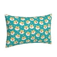 thumbnail image 2 of Binfone Cute Shiba1 Standard Size Pillowcase, Long Staple Pure Cotton Envelope Closure Pillow Cover,14"x20", 2 of 9
