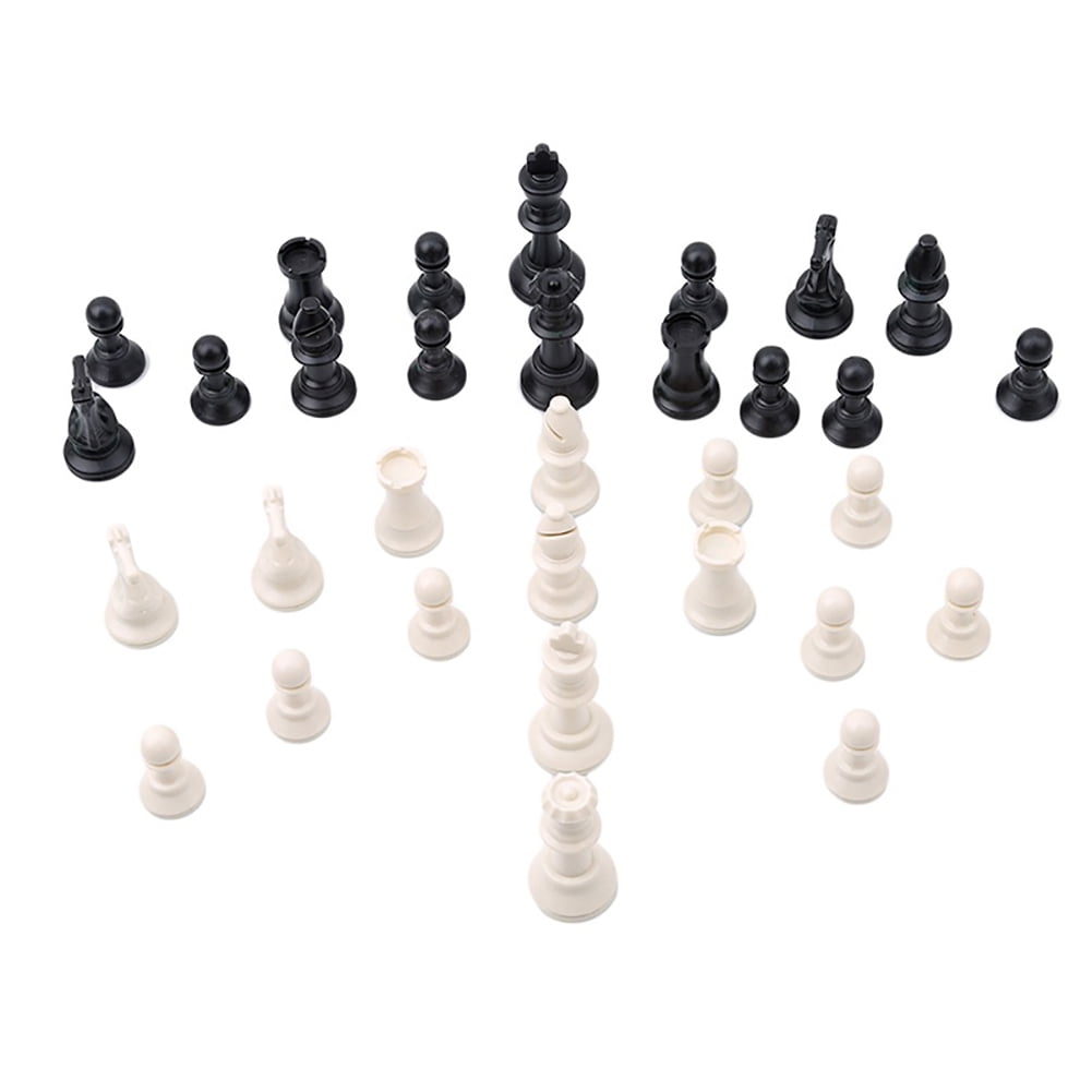 32PCS Wooden Chess Pieces Wood Chessmen Pieces Only 