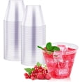 thumbnail image 1 of Paquete de 100 vasos desechables pequeños transparentes de 5 oz, vasos de plástico transparente, vasos de chupito de plástico desechables para fiestas, vasos de cóctel de plástico, vasos de boda, perf, 1 of 4