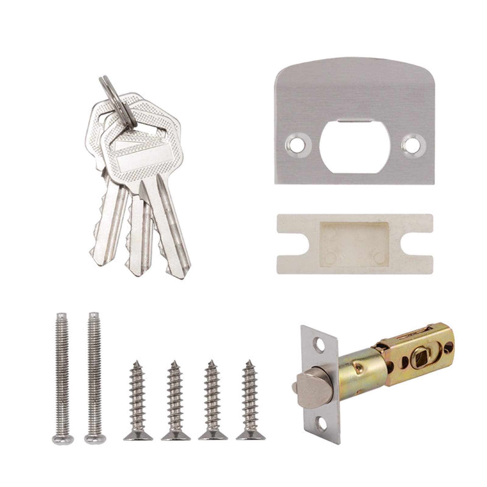 Round Shaped Entrance Lock Doorknob Round Door Knobs Knobset Rotation Round Door Handle for Hallway, Closet Enduring