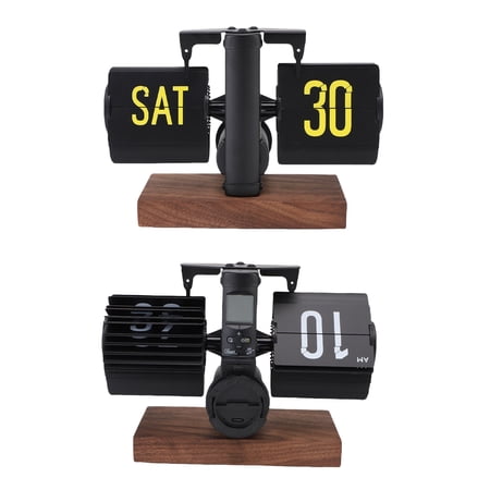 BOKYAN Creative Calendar Retro Auto Flip Desk Clock Large Number Battery Powered Digital Mechanical Table BOKYAN Creative Calendar Retro Auto Flip Desk Clock Large Number Battery Powered Digital Mechanical
