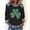 Dark Blue, variant on St Patricks Day Shirt Women Denim Patchwork Long Sleeve Pullover Sweatshirt Summer Tops