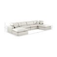 thumbnail image 3 of Meridian Furniture Comfy Cream Faux Leather Modular Sectional, 3 of 11