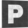 thumbnail image 1 of ARTCANVAS Chalkboard Alphabet Letter P Canvas Art Print - Size: 12" x 12" (1.50" Deep), 1 of 9