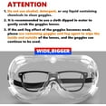 thumbnail image 6 of 2PCS Anti-Fog Protective Safety Goggles Clear Lens Wide-Vision Adjustable Chemical Splash Eye Protection Soft Lightweight Eyewear, 6 of 8