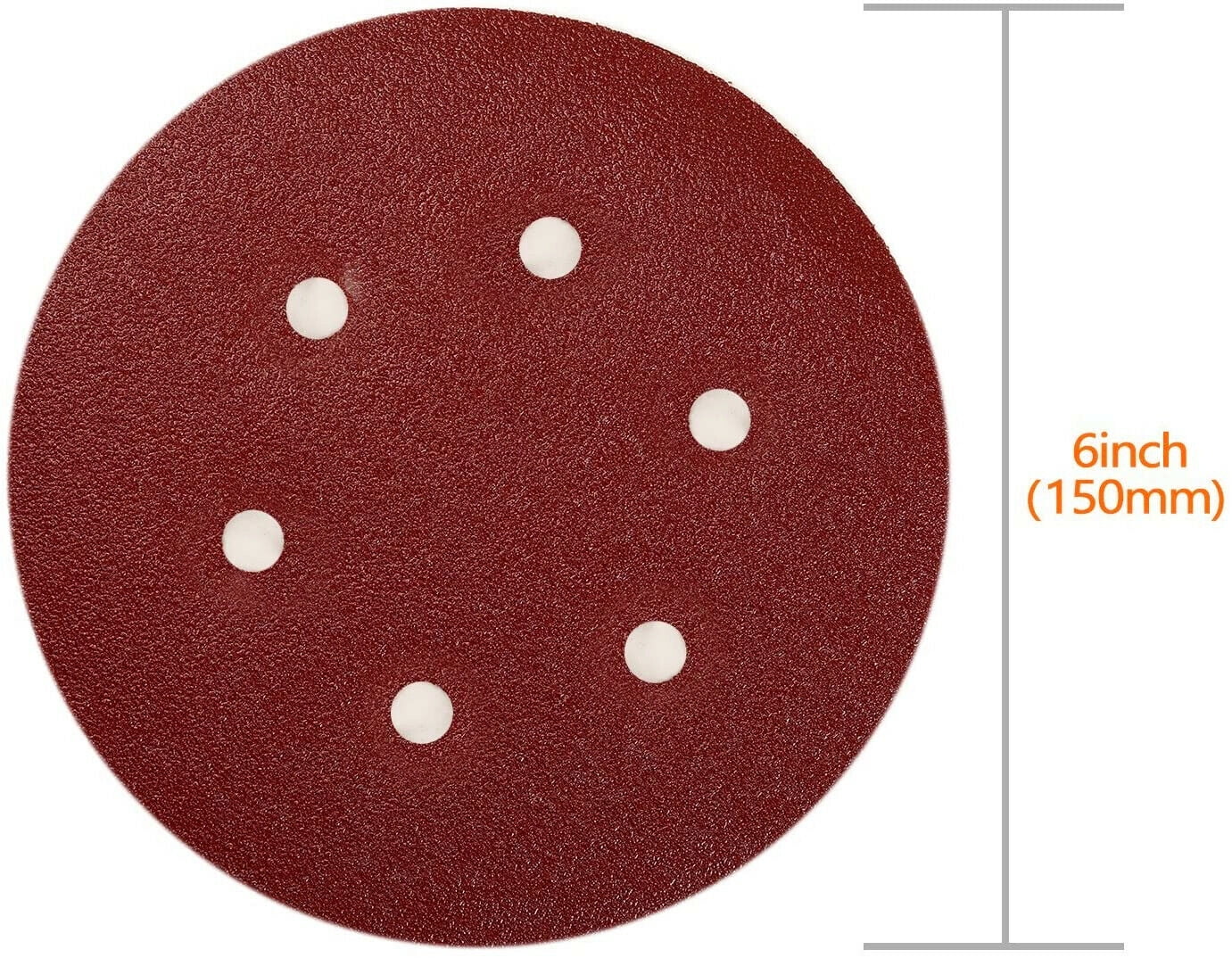 S SATC 100x 6 inch Hook Loop Sanding Discs 60 80 120 180 240 Grit Orbital Sander Paper