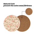 thumbnail image 4 of Multi-Shape Mdf Cork Coaster 4 Pieces Of Anti-Slip, Anti-Wear And Anti-Fouling 3.9in Easy To Clean And Stable Structure Rose Gold Foil Leopard Print_4 Round Shape, 4 of 7