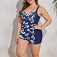thumbnail image 5 of Summer Savings! TAGOLD Plus Size Summer Swimsuit for Women,Large Size Swimsuit Womens Fashionable And Sexy Printed One P Iece Swimsuit Dress Chest Pad No Steel Support Conservative One P Iece Swimsuit, 5 of 5