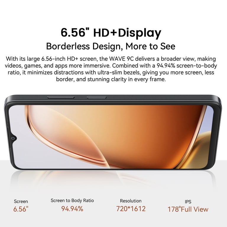 Blackview Wave 9C Unlocked Android Phones, Android 15 Cell Phone