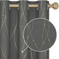 thumbnail image 6 of Deconovo Gold Diamond Foil Print Blackout Curtains for Kid's Room, 42x45 inches, 2 Panels(Light Light Gray), 6 of 7