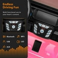 thumbnail image 6 of VISWILD 24V Kids Ride on Toys Car, 2 Seater 400W Electric Jeep with Remote Control, 4 Wheels Suspension, Bluetooth, Music, USB, LED Headlights, for 3+ Boys Girls, Pink, 6 of 10