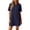 Navy, variant on Women's 2026 Summer Casual Short Dresses with Liner Hollow Out Boho Floral Crochet Beach Dress Coverups