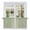 DarkSeaGreen Beige, variant on Sage Green Beige Striped Tier Curtains, Modern Farmhouse Retro Lines Light Filtering Kitchen Curtains, 2Pcs Rod Pocket Half Window Treatments Panels for Sink Cafe Cabinet Camper 27.5x36 Inches