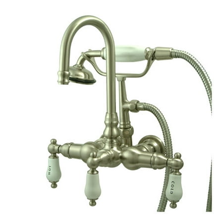 UPC 663370043192 product image for Kingston Brass CC9T8 Wall Mount Clawfoot Tub Filler with Hand Shower | upcitemdb.com