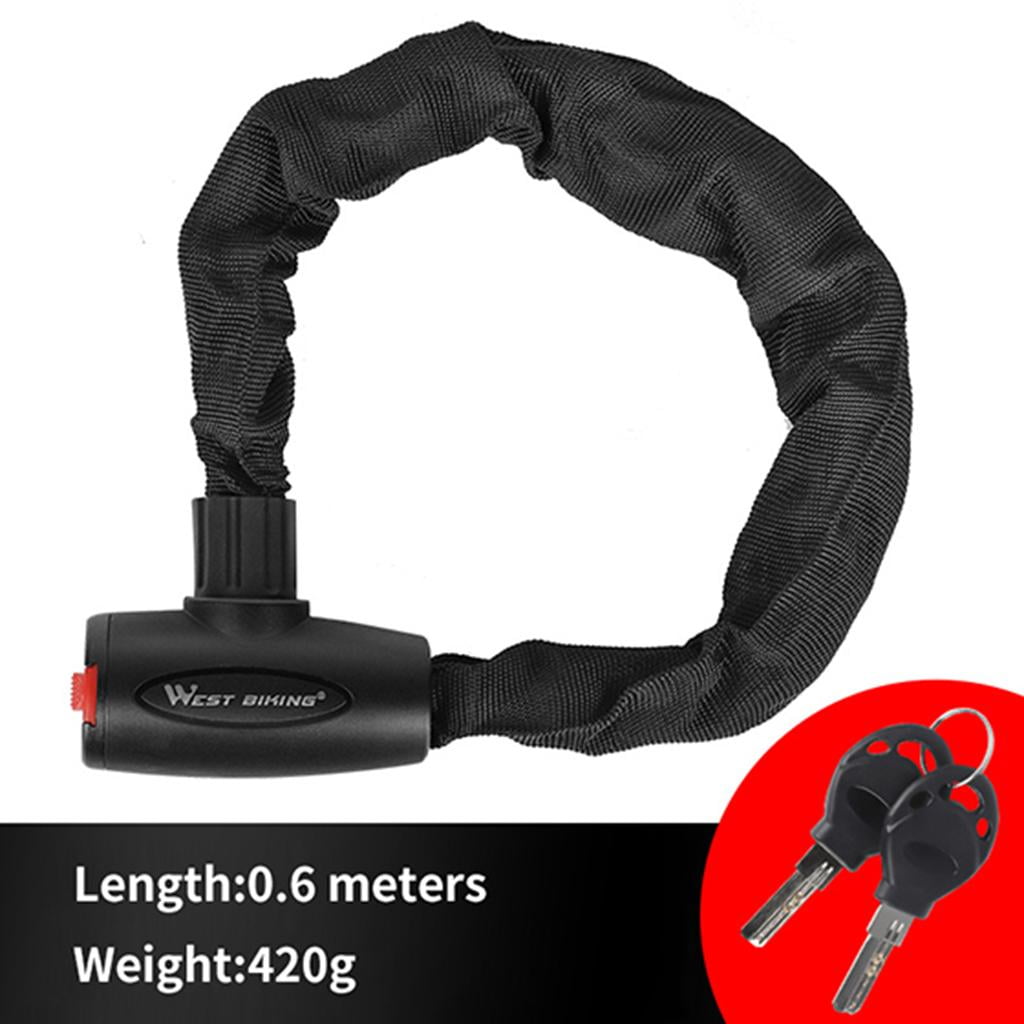 DimyFew Bicycle Cable Lock Anti-theft Bikes Motorcycle Chain Lock with Sleeve 0.6M