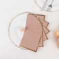thumbnail image 4 of Balsa Circle 50 Dusty Rose Disposable 2 Ply Soft Dinner Cocktail Paper Napkins Gold Foil Edge Party Events Tableware Decorations, 4 of 8