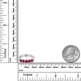 thumbnail image 6 of Gem Stone King 925 Sterling Silver Red Created Ruby Wedding-Bands Ring for Women | 1.25 Cttw | Round 3.5MM | Gemstone July Birthstone | Size 6, 6 of 6