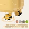 thumbnail image 3 of Alvantor 28inch Luggage, ABS Checked Suitcase with 4 Spinner Wheels and Side Hooks, Yellow, 3 of 8