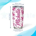 thumbnail image 6 of Breast Cancer Awareness Gifts For Women - Custom Name Stainless Steel Tumbler Coffee 20 oz - Pink Ribbon Breast Cancer Gifts For Friend, Mom On Awareness Month, Christmas, 6 of 6