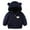 Dark Blue, variant on Fesfesfes Flannel Jacket for Toddler Kids Boys Girls Plush Coat Cute Solid Color Winter Warm Furry Jackets Bear Ear Hooded Jacket Fleece Coat On Sale