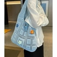thumbnail image 7 of Kukuzhu Crochet Tote Bag Mesh Beach Bag Large Hobo Shoulder Bag Woven Handbag Fairy Aesthetic Knit Bag Y2k Crochet Beach Bag, 7 of 7
