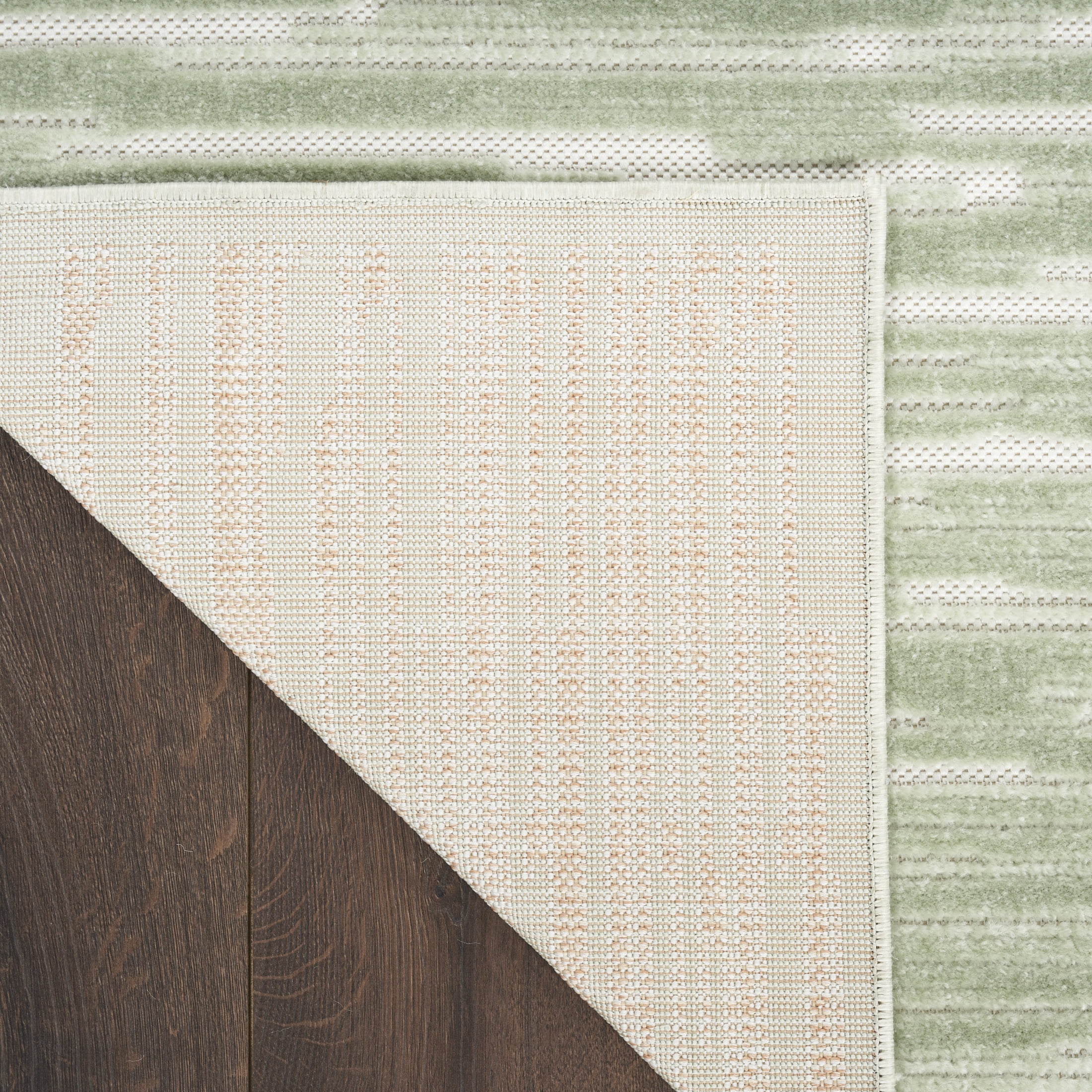 Nourison Care Free 7'10" x 9'10" Green Modern Indoor Rug