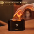 thumbnail image 2 of X  Simulation Flame Mist Humidifier 2 Brightness Night Light Quiet Cool Desktop USB Humidifier Aromatherapy Essential Oil Diffuser for Home Office Bedroom Baby Room Auto-off, 2 of 11