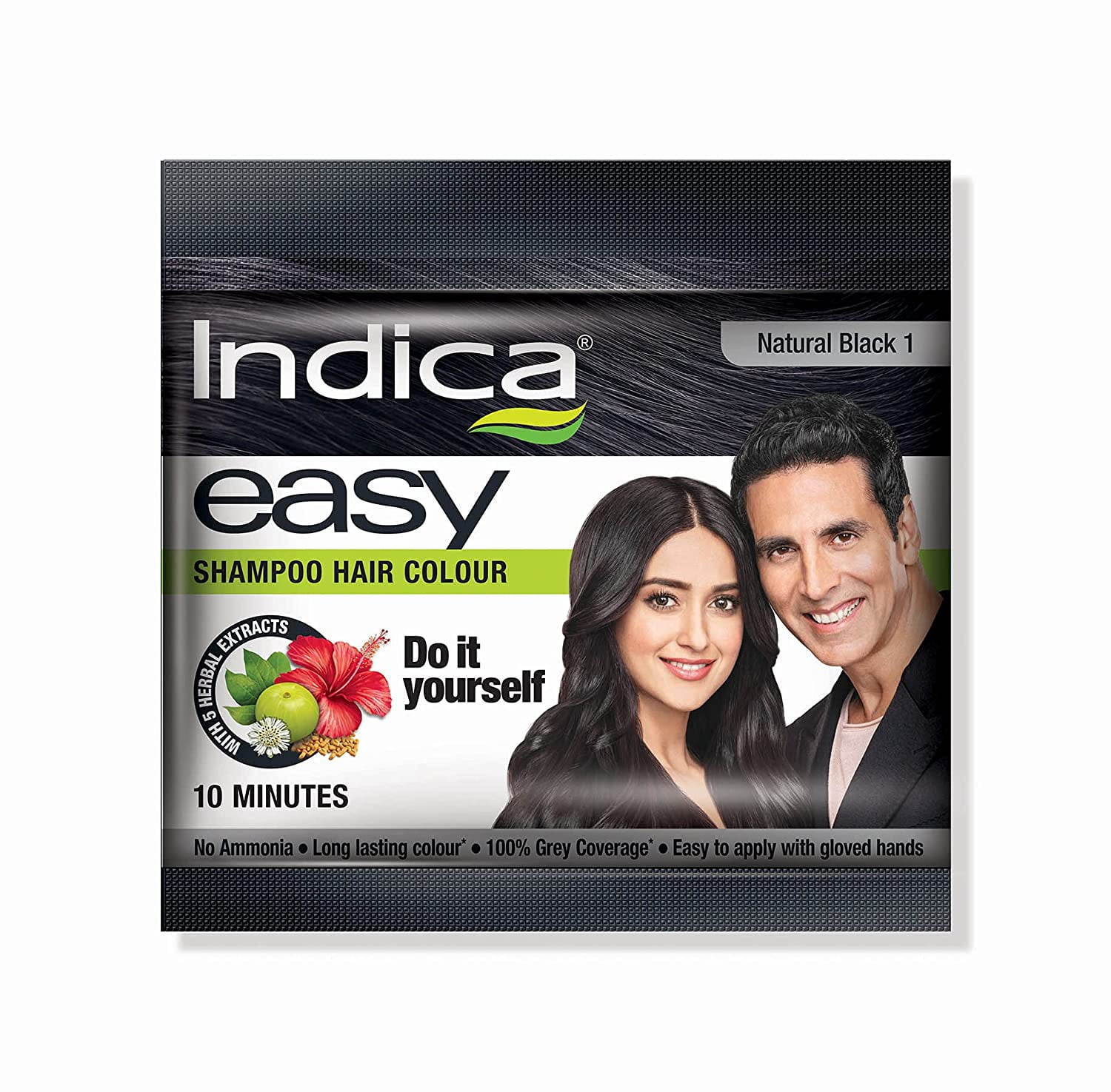 Indica Easy 10 Minutes Herbal Hair Color Shampoo Base with Natural