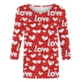 thumbnail image 5 of Womens Valentines Day Shirt Plus Size Crew Neck Cute Heart Graphic Tee Tops Fashion Funny Love 3/4 Sleeve Pullover Loose Casual Valentine Outfits 2026, 5 of 6